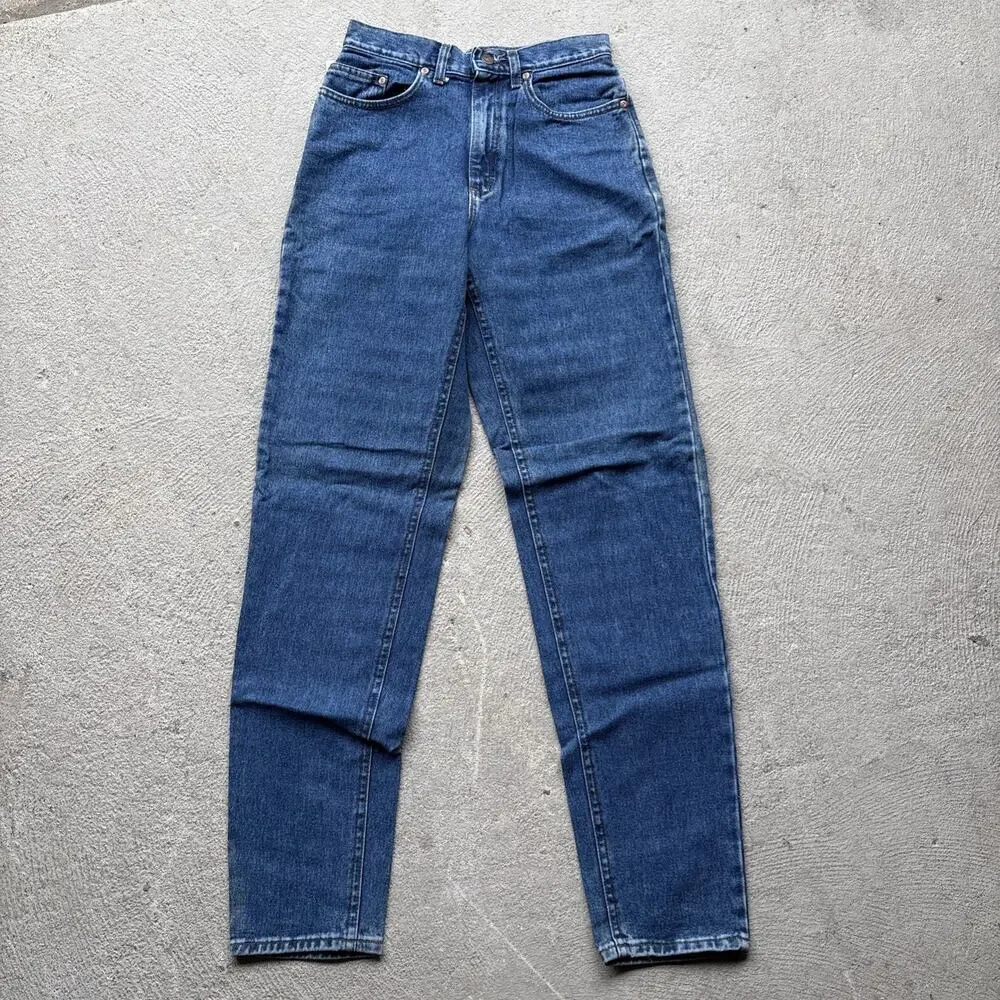 Deadstock LEE Women’s Mom Jeans Light Wash Denim Sz 9 L Vintage Relaxed Fit 300